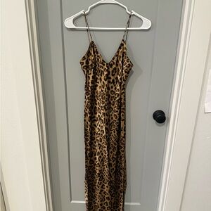 Banana Republic Animal Print Satin Dress